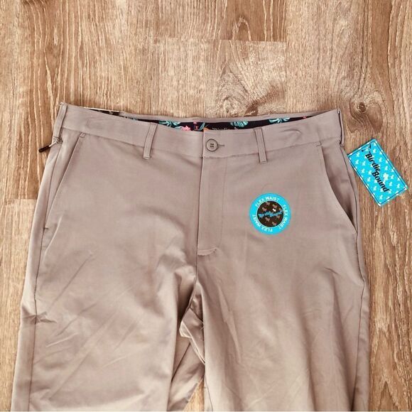 New With Tags Birdie Bound Flex Waist Gray Golf Pants Trousers 34x30 Golf Pants - Picture 2 of 9